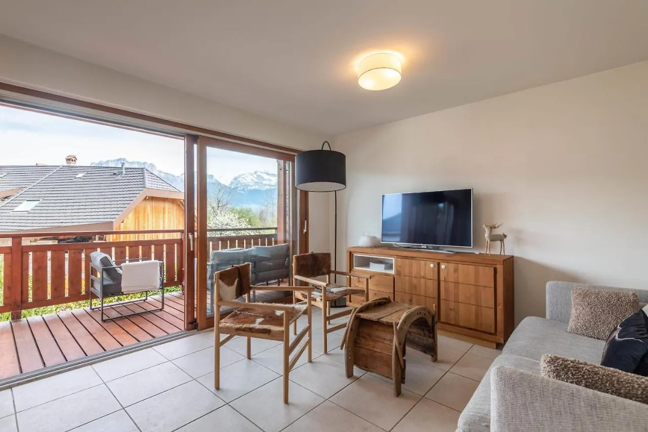 Panoramic View Of The Village And Mountains From The Apartment Sevrier